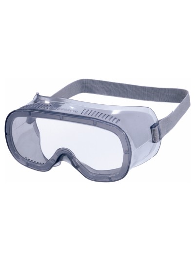 Gafas de proteccion deltaplus panoramicas montura flexible de pvc ventilacion directa talla ajustable color gris