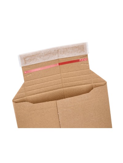 Sobre para envios q-connect carton 100% reciclado y reciclable cierre autoadhesivo252x167x72 mm color kraft