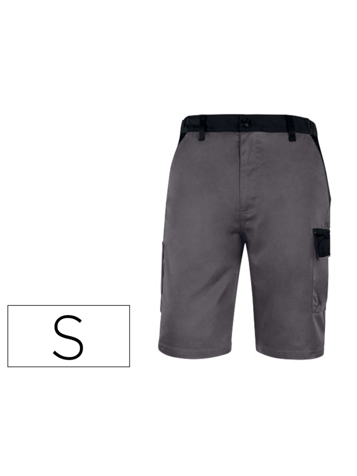 Pantalon de trabajo deltaplus bermuda cintura ajustable 5 bolsillos color gris talla s Pantalon de trabajo deltaplus bermuda cintura ajustable 5 bolsillos color gris talla s