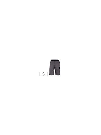 Pantalon de trabajo deltaplus bermuda cintura ajustable 5 bolsillos color gris talla s
