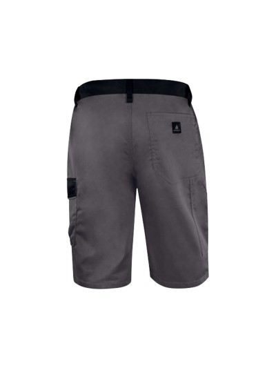 Pantalon de trabajo deltaplus bermuda cintura ajustable 5 bolsillos color gris talla 3xl