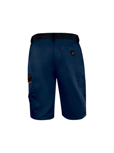 Pantalon de trabajo deltaplus bermuda cinta ajustable 5 bolsillos color azul naranjatalla 3xl