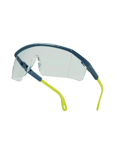 Gafas deltaplus de proteccion policarbonato monobloque incoloro color gris-amarilla uv400