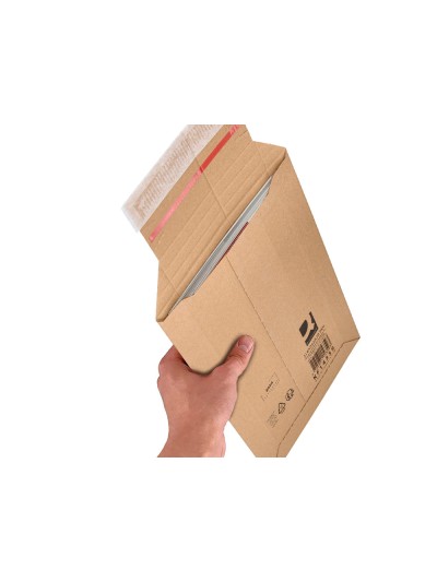 Sobre para envios q-connect carton 100% reciclado y reciclable cierre autoadhesivo314x252x72 mm color kraft
