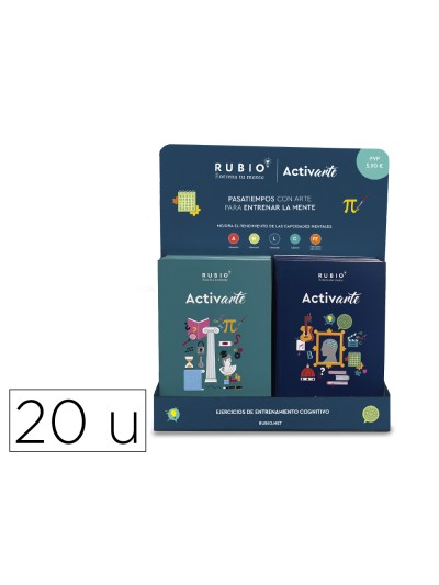 Cuaderno rubio entrena tu mente activarte expositor sobremesa 10 unidades n 1 y 10 unidades n 2