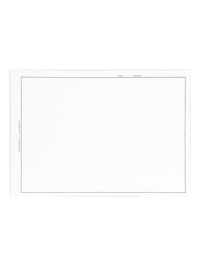 Bloc dibujo liderpapel lineal encolado 230x325mm 20 hojas 180 gr/m2 con recuadro