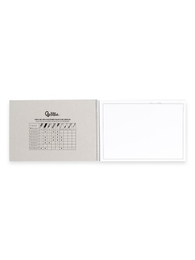 Bloc dibujo liderpapel lineal espiral 230x325mm 20 hojas 180 gr/m2 con recuadro perforado