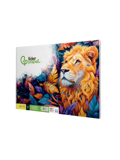 Bloc dibujo liderpapel artistico espiral 460x325mm 20 hojas 180gr/m2 sin recuadro perforado
