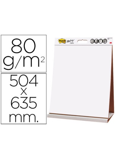 Bloc congreso post-it liso reciclado 504x635 mm 20 hojas 80g/m2