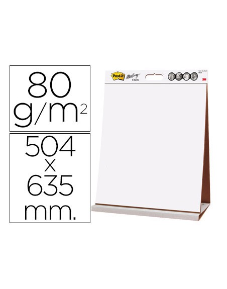 Bloc congreso post-it liso reciclado 504x635 mm 20 hojas 80g/m2