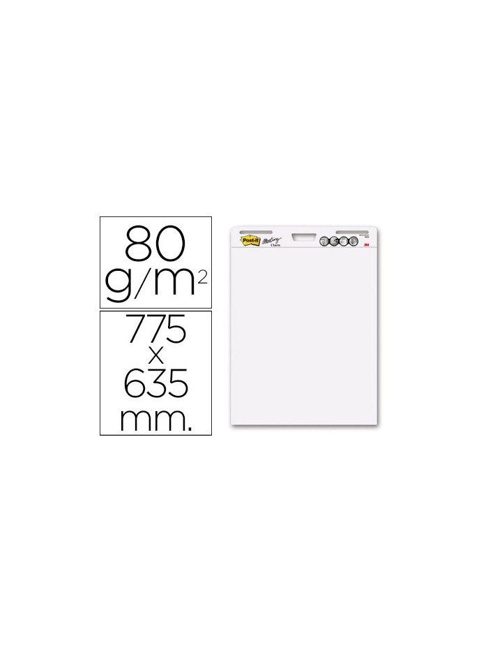 Bloc congreso post-it liso 775x635 mm 30 hojas 80g/m2 pack 2+1 gratis Bloc congreso post-it liso 775x635 mm 30 hojas 80g/m2 pack 2+1 gratis