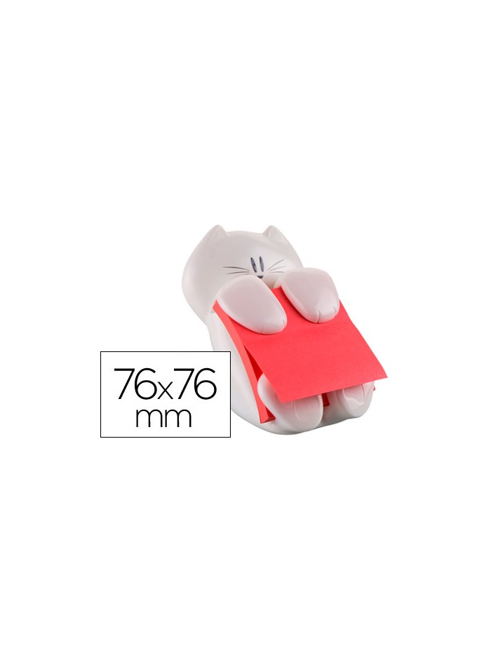 Soporte bloc de notas adhesivas quita y pon post-it z note gato 76x76 mm Soporte bloc de notas adhesivas quita y pon post-it z note gato 76x76 mm