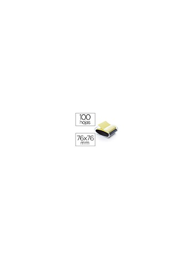 Soporte bloc de notas adhesivas quita y pon post-it super sticky z notes color negro con 1 bloc 76x76 mm
