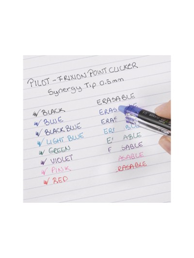 Boligrafo pilot frixion point clicker borrable 0,5 mm negro