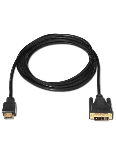 Cable aisens dvi a hdmi dvi18+1/m-hdmi a/m full hd color negro longitud 1,8 m
