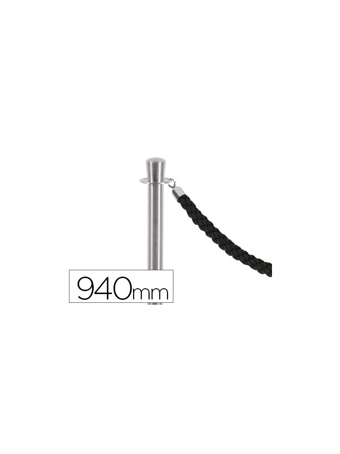 Poste separador cromado satinado altura 940 mm base 320 mm Poste separador cromado satinado altura 940 mm base 320 mm