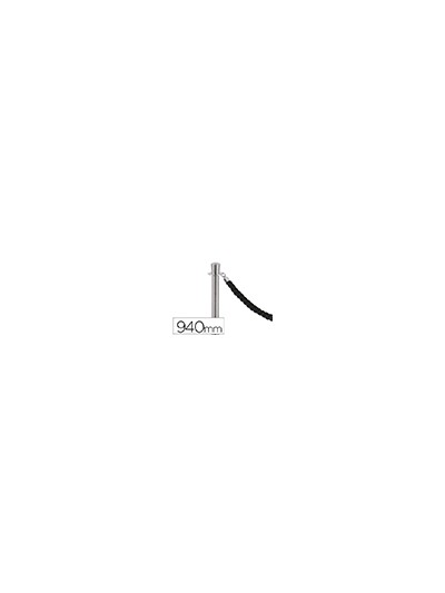 Poste separador cromado satinado altura 940 mm base 320 mm
