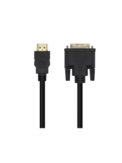 Cable aisens dvi a hdmi dvi18+1/m-hdmi a/m full hd color negro longitud 1,8 m