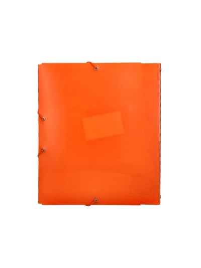 Carpeta beautone 4 anillas 25 mm con 5 separadores 3 solapas cierre gomas polipropileno din a4 color naranja