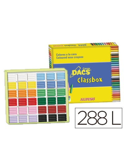 Lapices cera dacs classbox caja de 288 unidades 12 colores surtidos