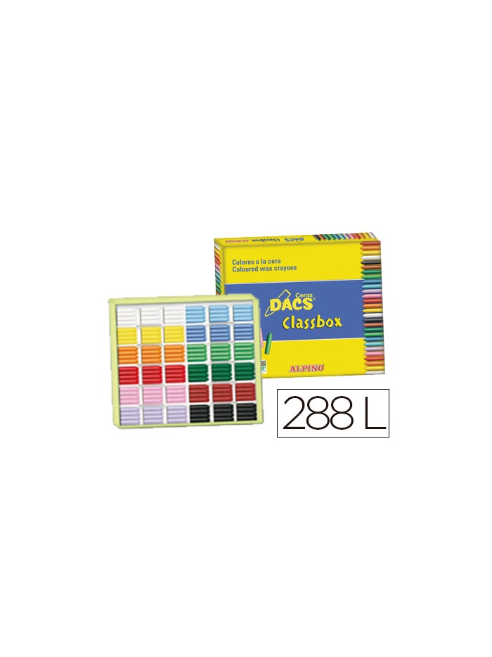 Lapices cera dacs classbox caja de 288 unidades 12 colores surtidos Lapices cera dacs classbox caja de 288 unidades 12 colores surtidos