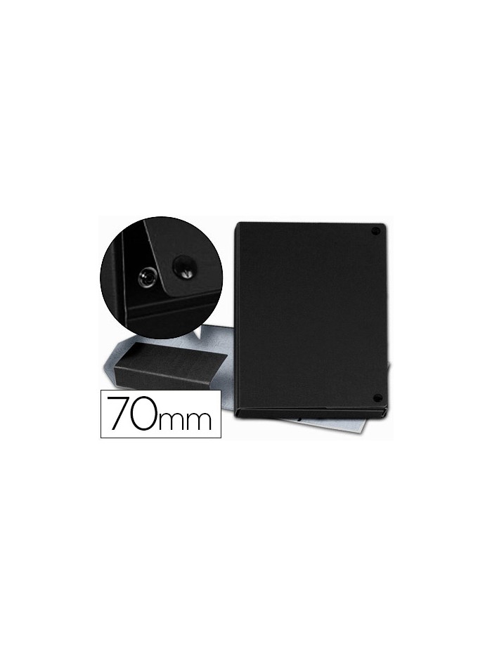 Carpeta proyectos pardo folio lomo 70 mm carton forrado negro con broche Carpeta proyectos pardo folio lomo 70 mm carton forrado negro con broche