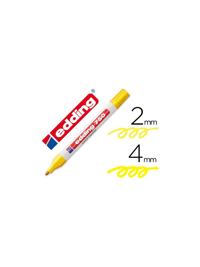 Rotulador edding punta fibra 750 amarillo punta redonda 2-4 mm Rotulador edding punta fibra 750 amarillo punta redonda 2-4 mm