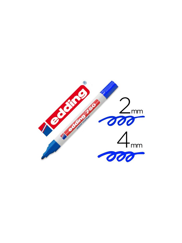 Rotulador edding punta fibra 750 azul punta redonda 3,5 mm Rotulador edding punta fibra 750 azul punta redonda 3,5 mm