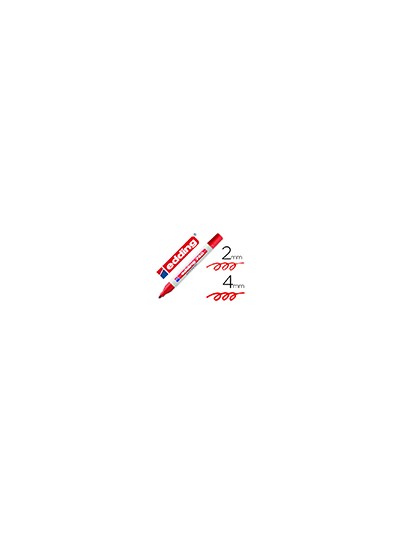 Rotulador edding punta fibra 750 rojo punta redonda 2-4 mm