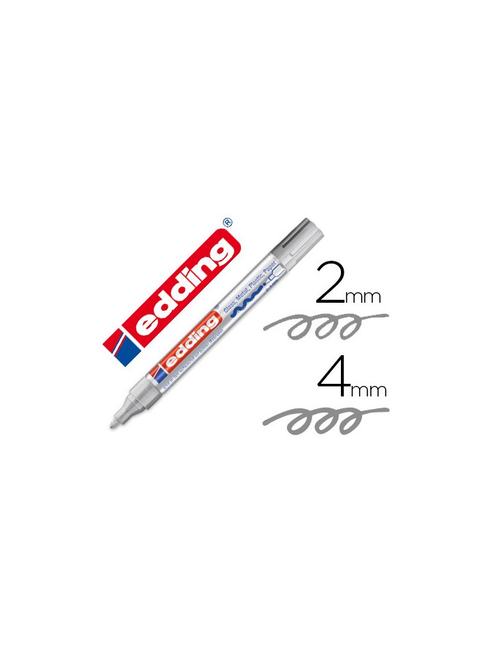 Rotulador edding punta fibra 750 plata punta redonda 2-4 mm Rotulador edding punta fibra 750 plata punta redonda 2-4 mm