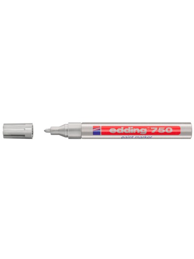 Rotulador edding punta fibra 750 plata punta redonda 2-4 mm