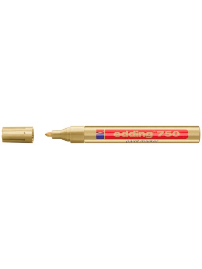 Rotulador edding punta fibra 750 oro punta redonda 2-4 mm
