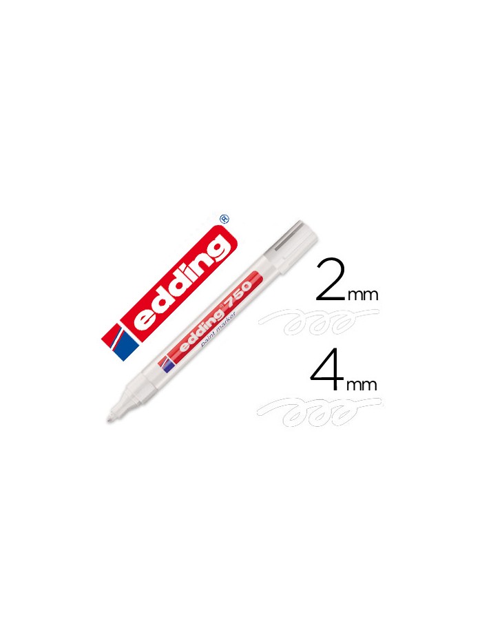 Rotulador edding punta fibra 750 blanco punta redonda 2-4 mm Rotulador edding punta fibra 750 blanco punta redonda 2-4 mm