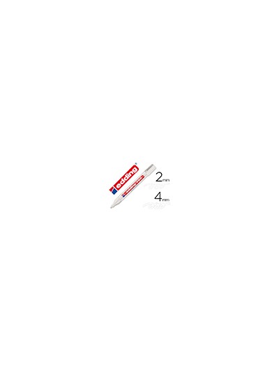 Rotulador edding punta fibra 750 blanco punta redonda 2-4 mm
