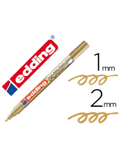 Rotulador edding punta fibra 751 oro punta redonda 1-2 mm