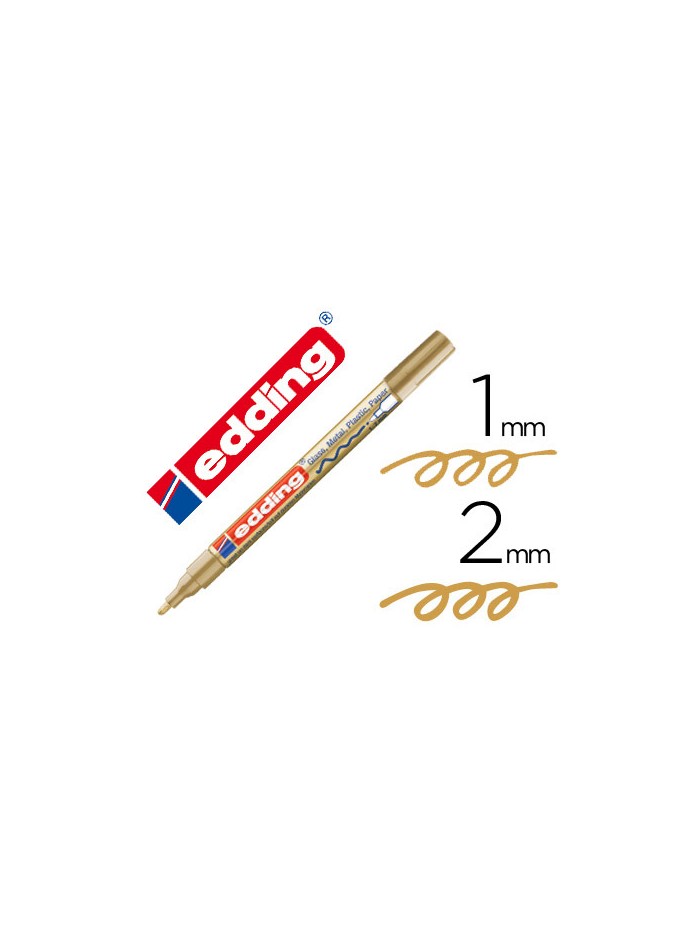 Rotulador edding punta fibra 751 oro punta redonda 1-2 mm Rotulador edding punta fibra 751 oro punta redonda 1-2 mm