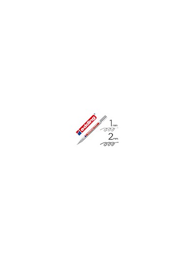 Rotulador edding punta fibra 751 plata punta redonda 1-2 mm