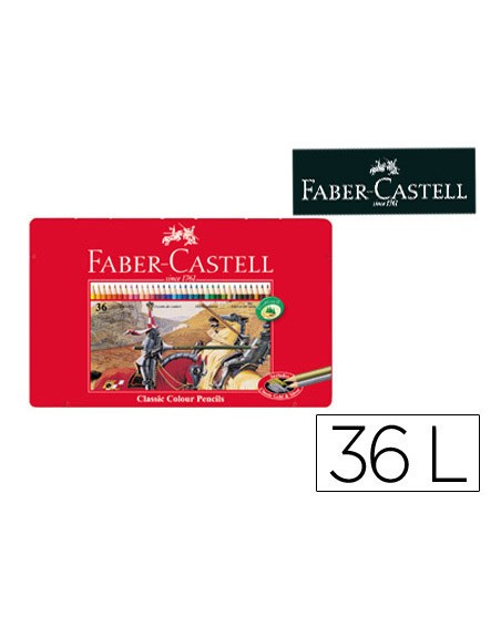 Lapices de colores faber castell caja metalica de 36 colores surtidos