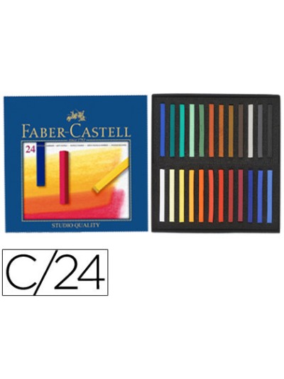 Tiza pastel faber castell estuche carton de 24 unidades colores surtidos