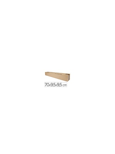 Caja para embalar q-connect tubo carton reciclado canal simple 3 mm color kraft 725x95x95 mm