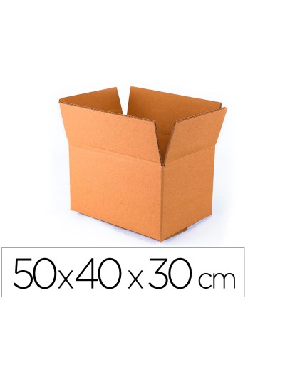 Caja para embalar q-connect americana con fondo automaticocarton canal simple 3 mm colorkraft 500x400x300 mm