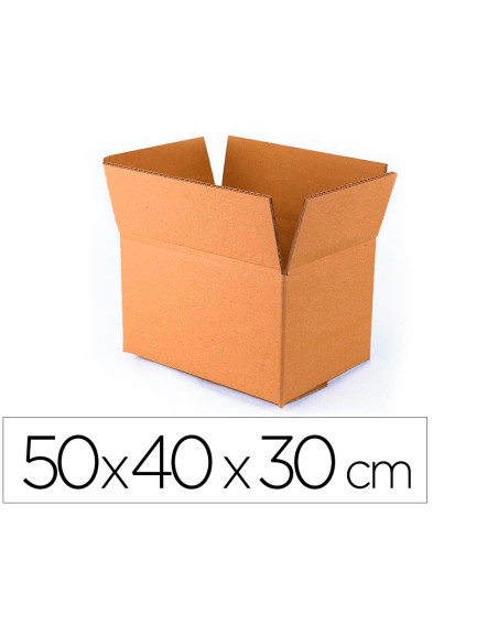 Caja para embalar q-connect americana con fondo automaticocarton canal simple 3 mm colorkraft 500x400x300 mm