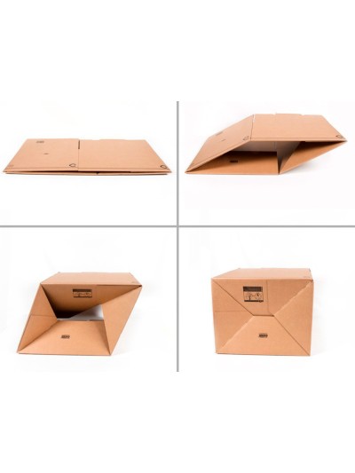 Caja para embalar q-connect americana con fondo automaticocarton canal simple 3 mm colorkraft 500x400x300 mm
