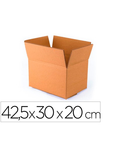 Caja para embalar q-connect americana con fondo automaticocarton canal simple 3 mm colorcolor kraft 425x300x200 mm