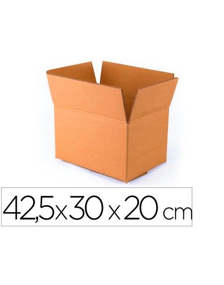 Caja para embalar q-connect americana con fondo automaticocarton canal simple 3 mm colorcolor kraft 425x300x200 mm