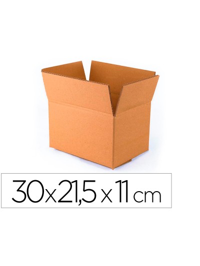 Caja para embalar q-connect americana con fondo automaticocarton canal simple 3 mm colorcolor kraft 300x215x110 mm