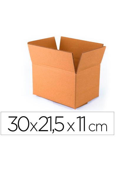 Caja para embalar q-connect americana con fondo automaticocarton canal simple 3 mm colorcolor kraft 300x215x110 mm