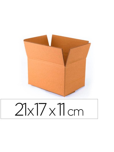 Caja para embalar q-connect americana con fondo automaticocarton canal simple 3 mm colorcolor kraft 210x170x110 mm