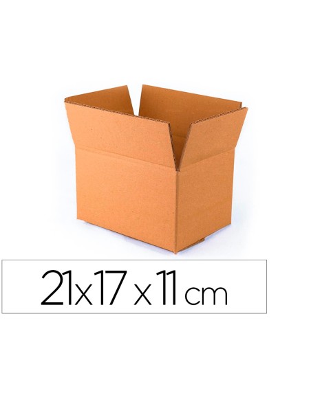 Caja para embalar q-connect americana con fondo automaticocarton canal simple 3 mm colorcolor kraft 210x170x110 mm