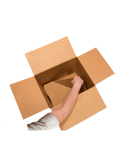 Caja para embalar q-connect americana con fondo automaticocarton canal simple 3 mm colorcolor kraft 210x170x110 mm